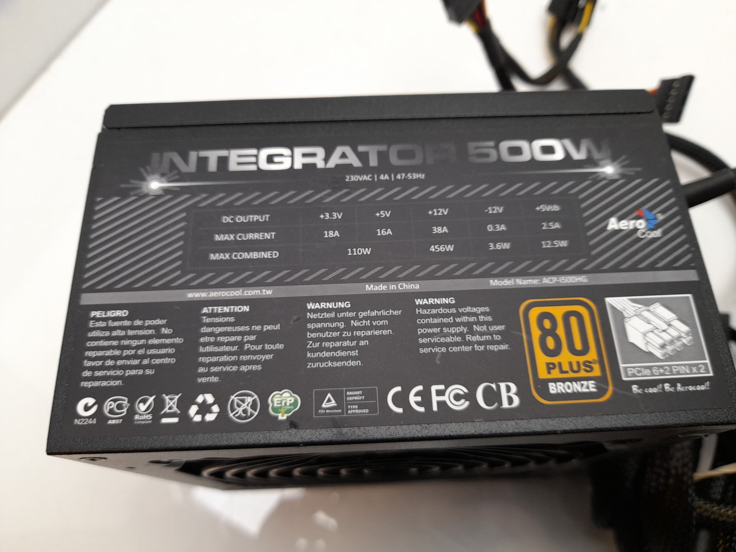 Aero Cool Integrator 600W Power Supply Unit ACP-1600HG