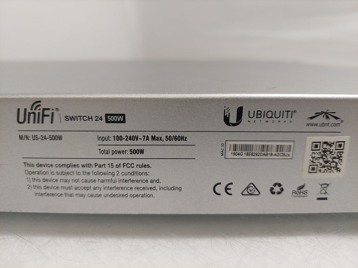Ubiquiti UniFi US-24-500W 24-Port 500W PoE+ Gigabit Managed Switch Tested