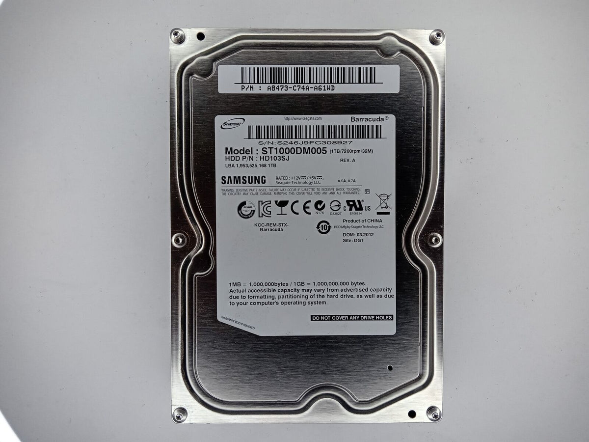 Seagate Barracuda ST1000DM005 1TB 3.5" Desktop Hard Drive SATA