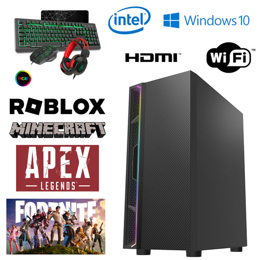 Phoenix Gaming FLARE Desktop PC i3 16GB RAM 256GB SSD 1TB HD 2GB GPU Windows 10