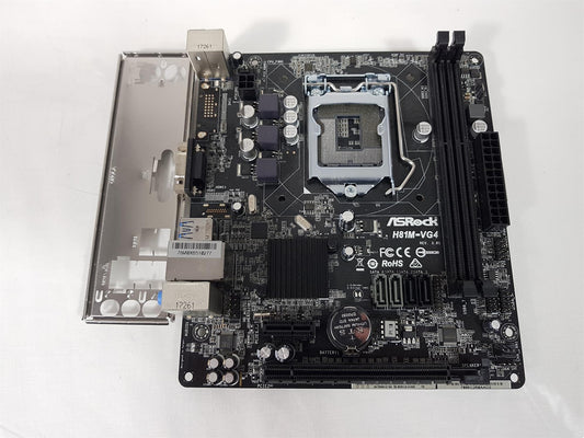 ASRock H81M-VG4 Socket LGA1150 DDR3 Micro-ATX Motherboard with I/O Shield