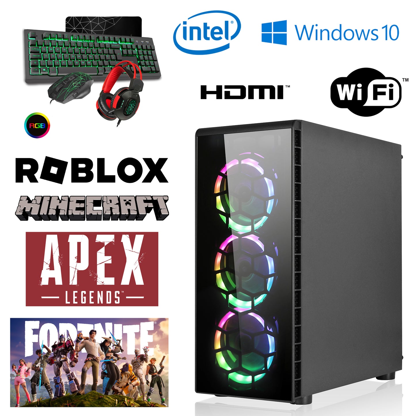 Phoenix Gaming HYPERNOVA Desktop PC i7 32GB RAM 1TB SSD 4TB HD 1080ti GPU Win 10