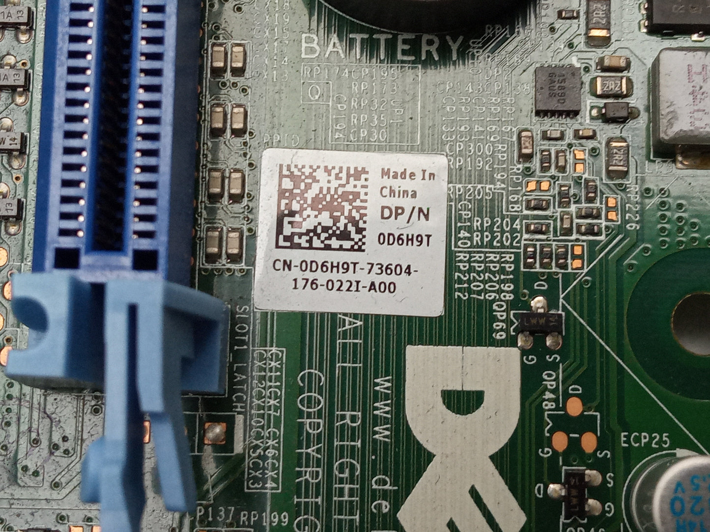 Dell OptiPlex 990 Socket LGA1155 Motherboard 0D6H9T D6H9T